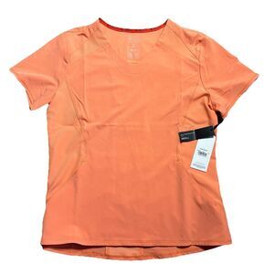 Infinity Scrubs Top Women’s Orange Scrub Top With Pockets IN620A EECR Medium
